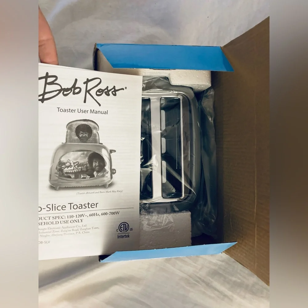 BRAND NEW Bob Ross Face 2 Slice Bread Toaster